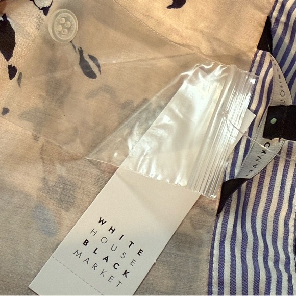 WHBM Floral button down blouse - Picture 7 of 12